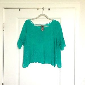 Johnny Was Boho embroidered top XS